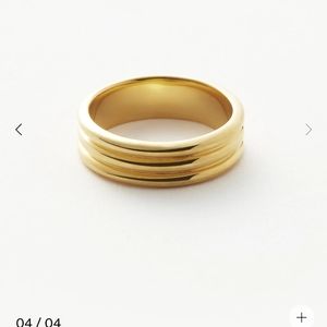 Missoma ancien ring 18ct gold plated vermeil, size 7